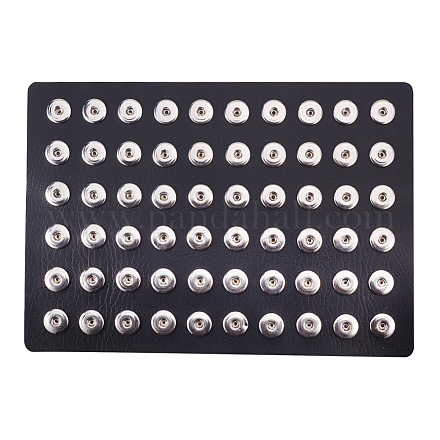 PU Leather Snap Button Displays PH-ODIS-WH0002-03-1