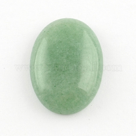 Óvalo cabuchones de piedras preciosas de aventurina verde X-G-R221-02-1