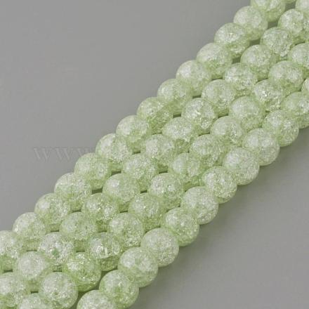 Chapelets de perles en quartz craquelé synthétique GLAA-S134-6mm-08-1