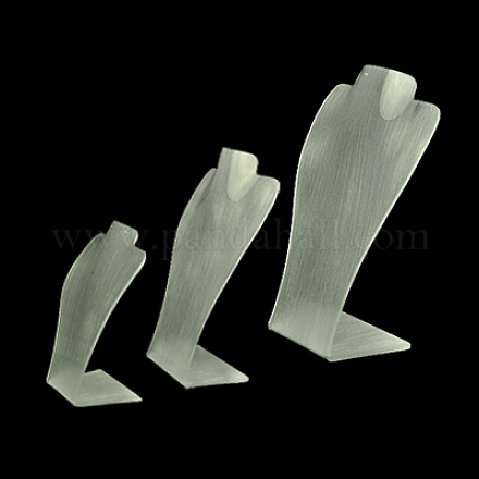 Collana di vetro organico in piedi busto visualizza set NDIS-E005-19-1