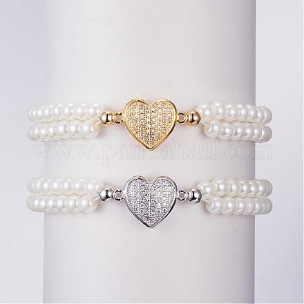 Pulseras acrílicas de perlas elásticas de perlas BJEW-N0015-02-1