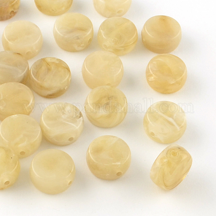 Piatto tondo perline acriliche imitazione della pietra preziosa OACR-R050-14-1
