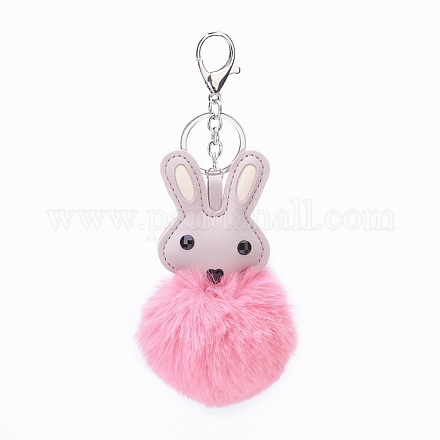 Pom Pom Ball Bunny Keychain KEYC-P046-A07-1
