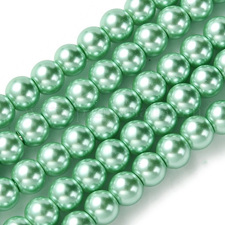 Fili di perle di vetro colorato ecologiche HY-A008-6mm-RB108-1