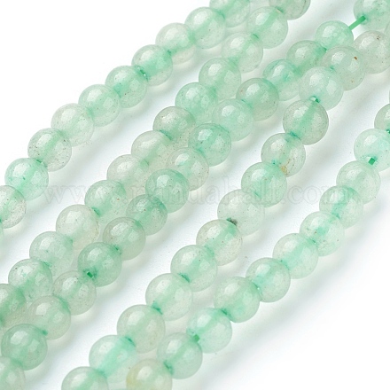 Chapelets de perles en aventurine vert naturel X-G-G099-4mm-17-1