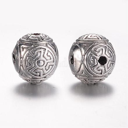 Tibetan Style Alloy 3-Hole Guru Beads PALLOY-YC65923-AS-1