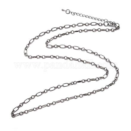 Fabricación de collares de cadena Figaro de hierro. MAK-J004-24B-1