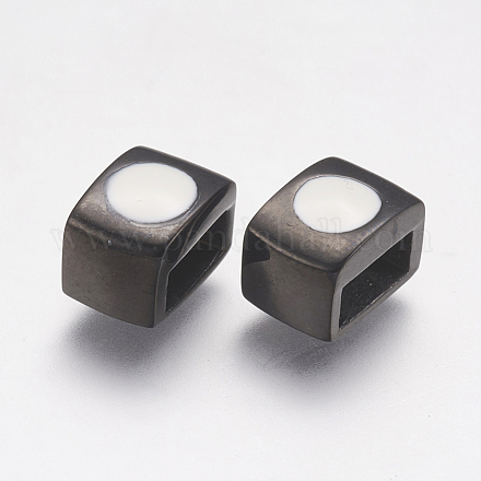 304 charms per diapositive in smalto in acciaio inox STAS-I097-076B-1