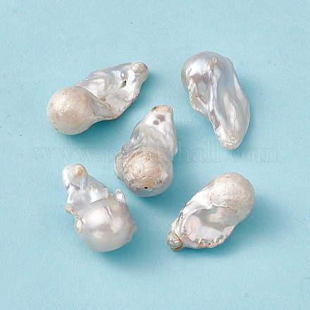 Perles de perles de keshi naturelles baroques PEAR-N020-J20-1