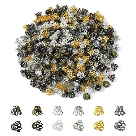 600 capuchon de perles en fer de 6 couleurs. IFIN-YW0003-05-1