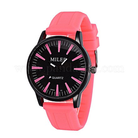 Fashionable Women's Alloy Silicone Quartz Wristwatches WACH-L025-03B-1