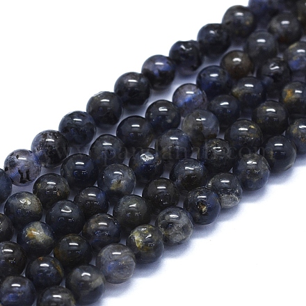 Perles naturelles Iolite brins G-E561-16-6mm-1