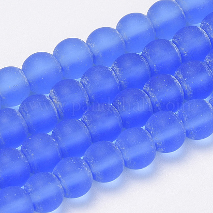 Transparent Glass Beads Strands GLAA-Q064-08-6mm-1