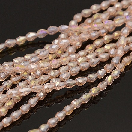 Brins de perles de larme de cristal de galvanoplastie EGLA-F076-A01-1