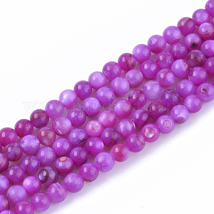 Chapelets de perles en coquille d'eau douce  SHEL-S276-32F-1