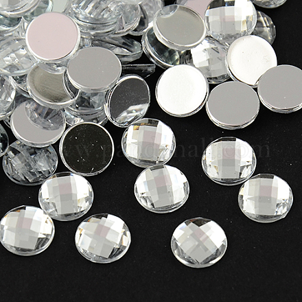 Cabochons de acrílico del Diamante de imitación de Taiwán ACRT-M005-20mm-02-1