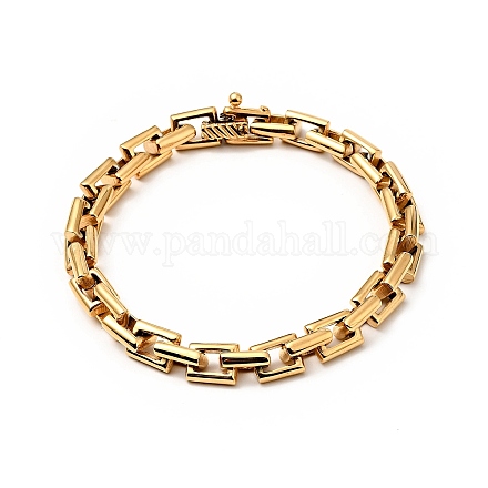 Placage ionique (ip) 304 bracelet chaîne à maillons rectangulaires en acier inoxydable pour hommes femmes BJEW-E009-04G-1