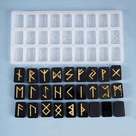 Runes/Futhark/Futhorc Silicone Molds DIY-K017-17-1