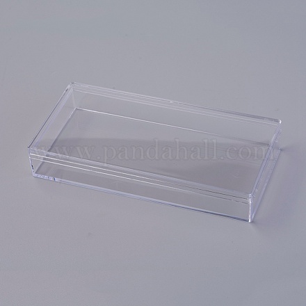 ポリスチレン（ps）プラスチックビーズコンテナ  長方形  透明  15.5x7.5x2.55センチメートル 内径：15x7センチメートル CON-L013-01A-1