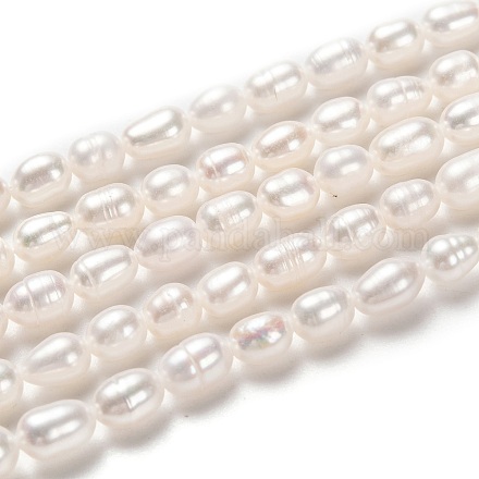 Fili di perle di perle d'acqua dolce coltivate naturali PEAR-L033-62-01-1