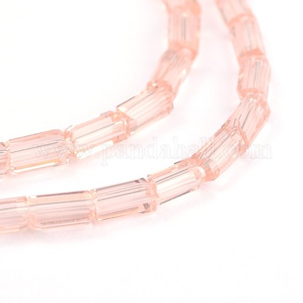 Faceted Rectangle Glass Beads Strands GLAA-J065-A16-1