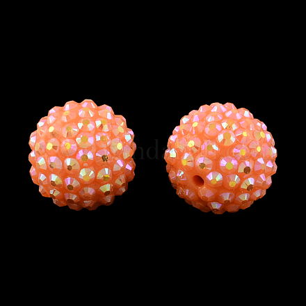 Perles de strass en résine de couleur AB RESI-S315-18x20-18-1