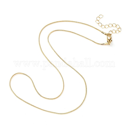Collar de cadena de serpiente redonda de latón para hombres y mujeres MAK-YW0001-09-1