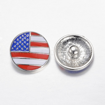 Alloy Enamel Snap Jewelry Buttons SNAP-R029-18P-1
