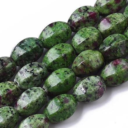 Natural Ruby in Zoisite Bead Strands G-T075-30-1