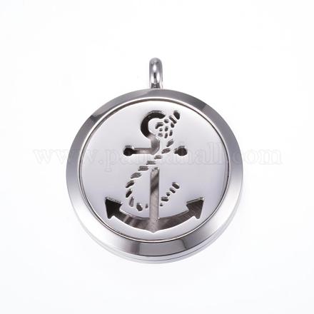 316 Surgical Stainless Steel Diffuser Locket Pendants STAS-H390-05P-1