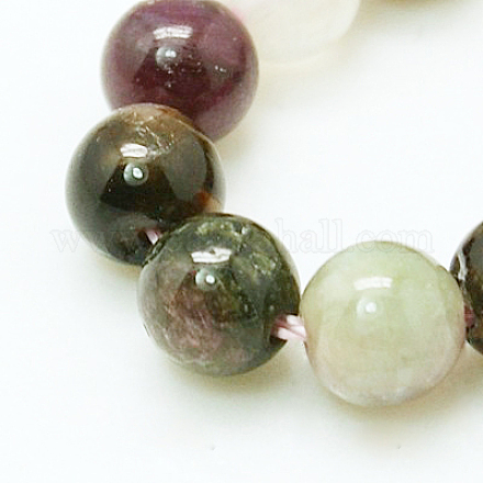 Chapelets de perles en tourmaline naturelle G-C068-6mm-8-1