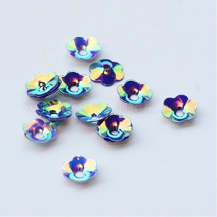 Accesorios del ornamento abalorios paillette plástico disco PVC-R013-10mm-0430-1