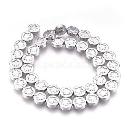 Brins de perles d'hématite synthétiques non magnétiques à thème automne G-I208-12-G-1