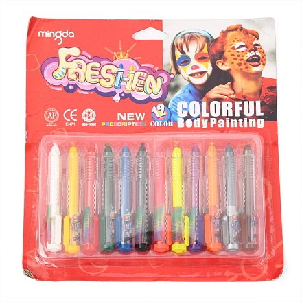 12 Farben Rotation Schminkstifte AJEW-B007-01-1