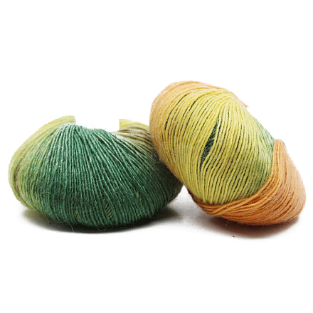 Rainbow Single-strand Dyed Thread Gradient Color Pure Wool Thread YCOR-PW0001-001D-1