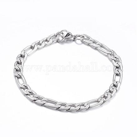 304 Stainless Steel Bracelets BJEW-G544-01P-1