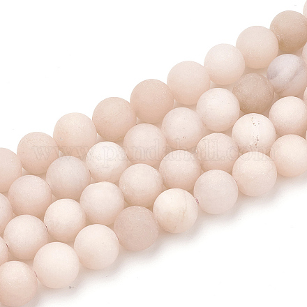 Chapelets de perles de jade blanche naturelle G-T106-251-1-1