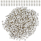 1000Pcs Brass Crimp Beads, Tube, Silver, 2x2mm, Hole: 1.5mm