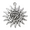Alloy with Enamel Pendants, Sun, Sun, 47x42x4.5mm, Hole: 2.5mm