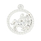 Twelve Constellations Alloy Pendants, Sagittarius, 22.5x19x2.5mm, Hole: 1.8mm