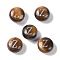 Natural Tiger Eye Beads, Rondelle with Letter, Letter Z, 8.5~9x5~5.5mm, Hole: 1.2mm