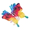 Plastic Claw Hair Clips, Hair Accessories for Women & Girls, Butterfly, Colorful, 76x72x42mm