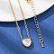 Brass Pave Clear Cubic Zirconia Pendant Necklaces for Women, Golden, Heart, 16.18 inch(41.1cm)