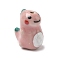 Handmade Porcelain Beads, Dinosaur, Famille Rose Porcelain, Misty Rose, 21.5x13.5x20.5mm, Hole: 1.6mm