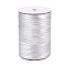 Polyester Fiber Ribbons, Silver, 3/8 inch(11mm), 100m/roll