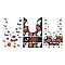 100Pcs Rabbit Shaped Halloween Candy Plastic Bags, Mixed Shapes Printed Candy Gift Bags, White, 21.5~22.5x13.6x0.01cm