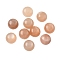 Natural Peach Moonstone Cabochons, Half Round/Dome, 9.5~10.5x4.5~5.5mm