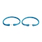 Silicone Cord Bracelets, with 304 Stainless Steel Screw Clasps, Deep Sky Blue, 6-7/8 inch(17.5cm), 4~6mm