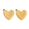 Ion Plating(IP) 304 Stainless Steel Pendants, Heart Charm, Real 18K Gold Plated, 18x15.5x2mm, Hole: 1.8mm