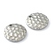 Non-Tarnish 304 Stainless Steel Charms, Textured, Flat Round, Stainless Steel Color, 12.5x2mm, Hole: 1.2mm